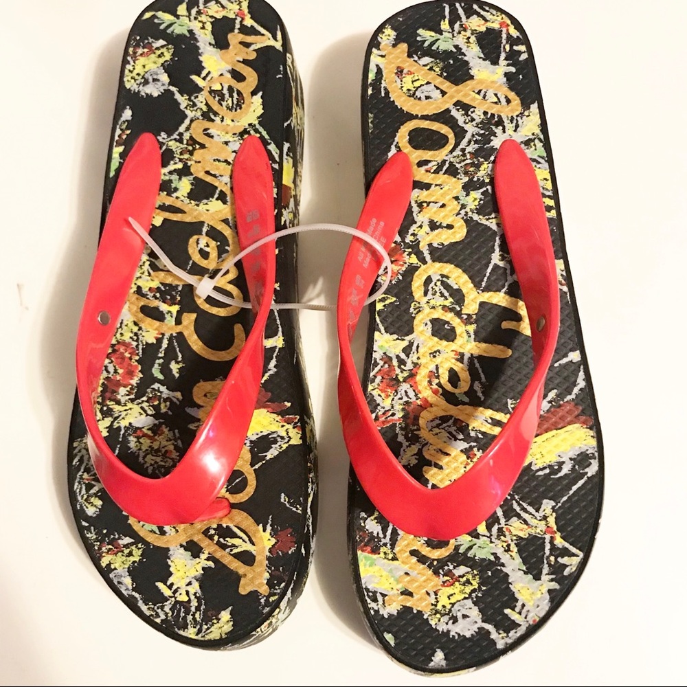 New Sam Edelman Pattern Platform Flip Flop - Picture 4 of 4